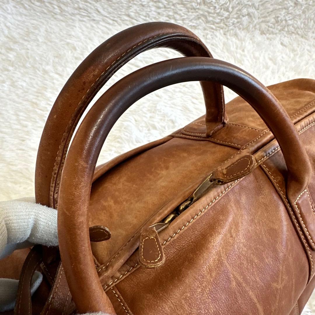 良品✨OLD COACH オールドコーチ レザー ボストンバッグ ブラウン チャ