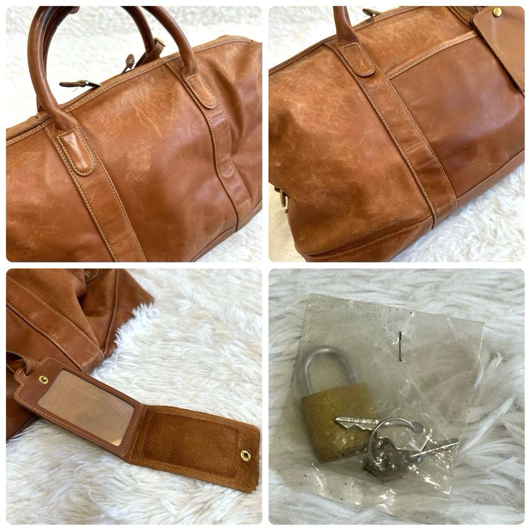 良品✨OLD COACH オールドコーチ レザー ボストンバッグ ブラウン チャ