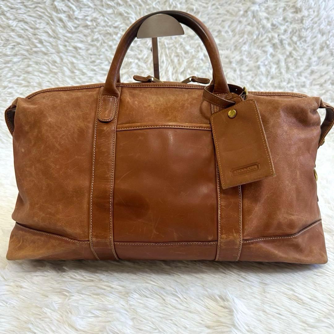 良品✨OLD COACH オールドコーチ レザー ボストンバッグ ブラウン チャ