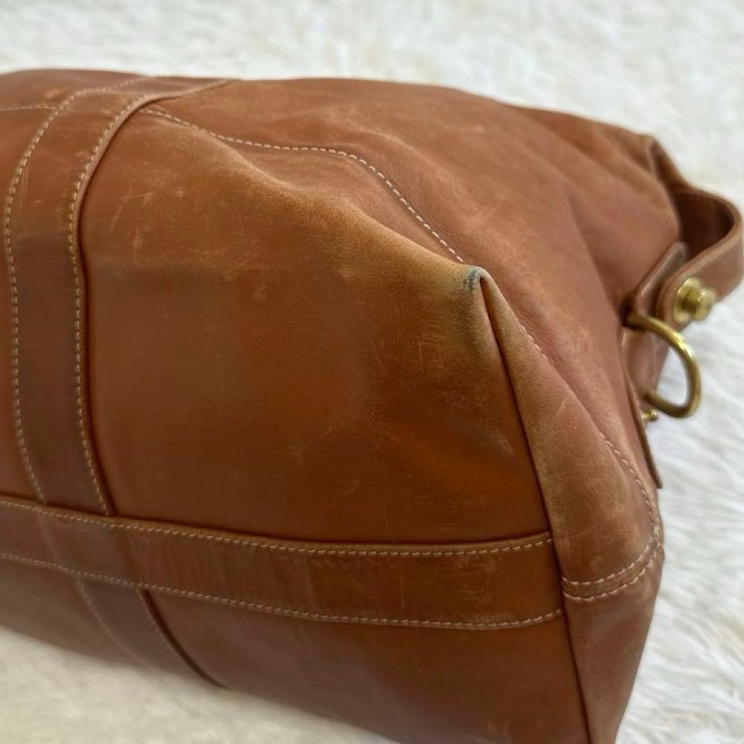 良品✨OLD COACH オールドコーチ レザー ボストンバッグ ブラウン チャ