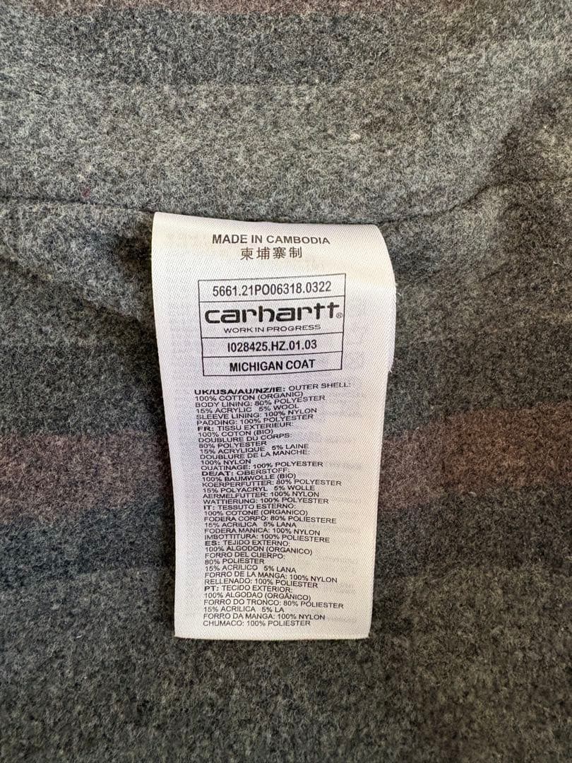 Carhartt WIP 22FW ミシガンコート