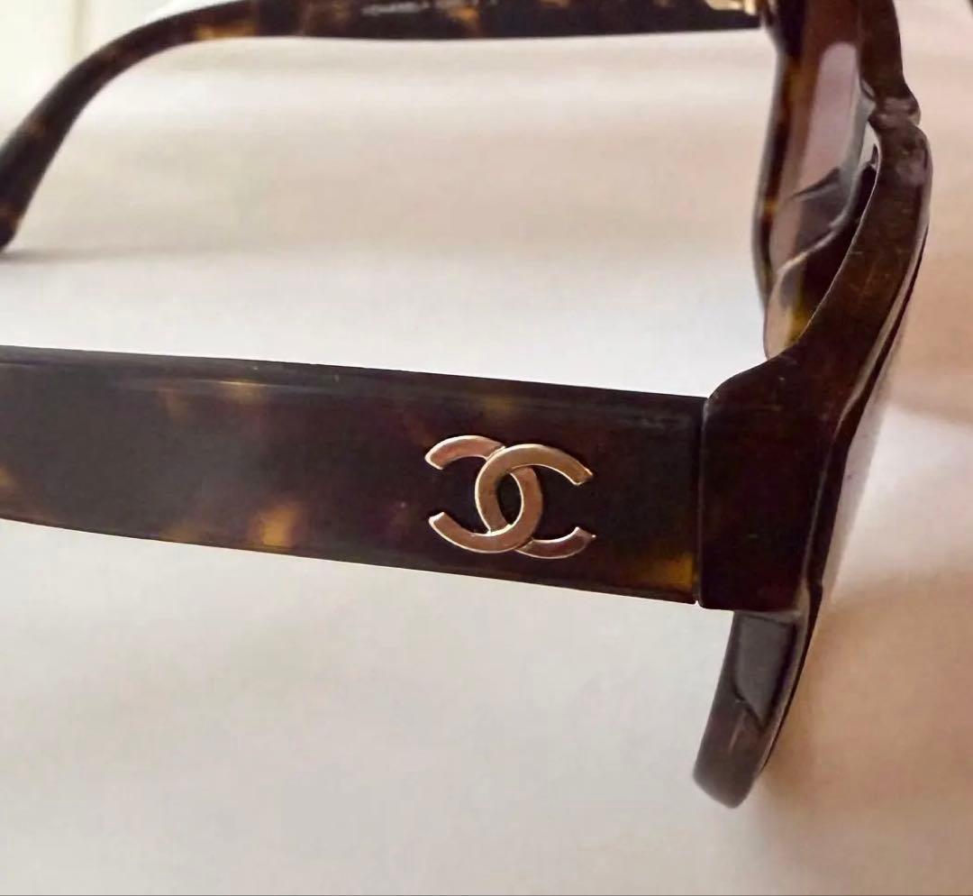 CHANEL ブラウン べっ甲 サングラス 5386-A ココマーク ゴールド