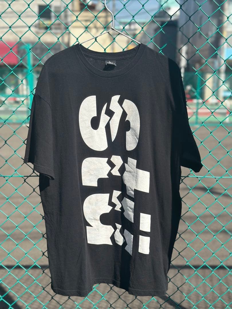 希少XL STUSSY ステューシー 両面ビッグプリント デカロゴ Tシャツ 黒