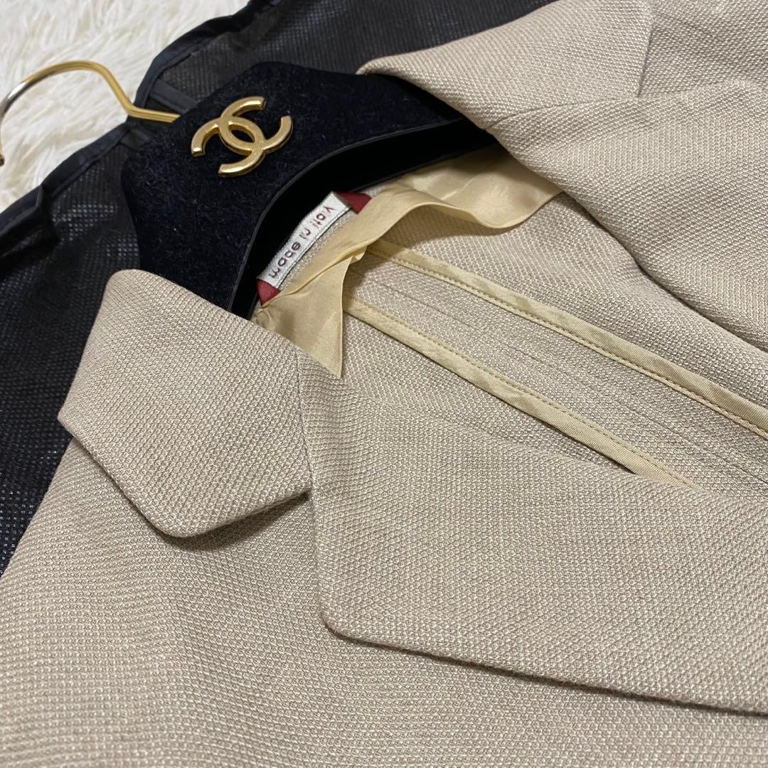 【極美品✨】MaxMara リネン混 テーラードジャケット ライトベージュ 36