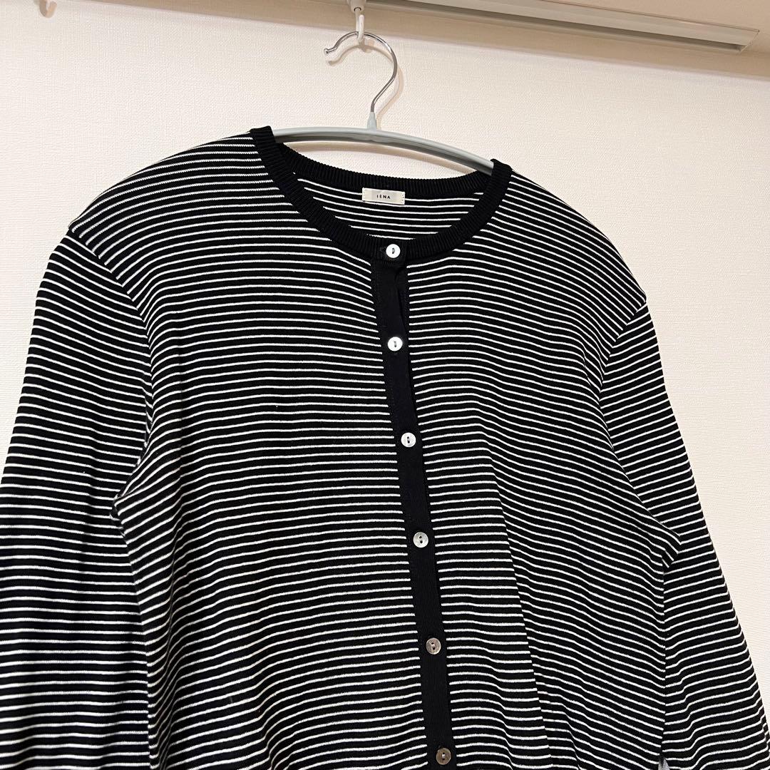 ◆IENA◆Mer cotton セーターマシン クルーカーディガン