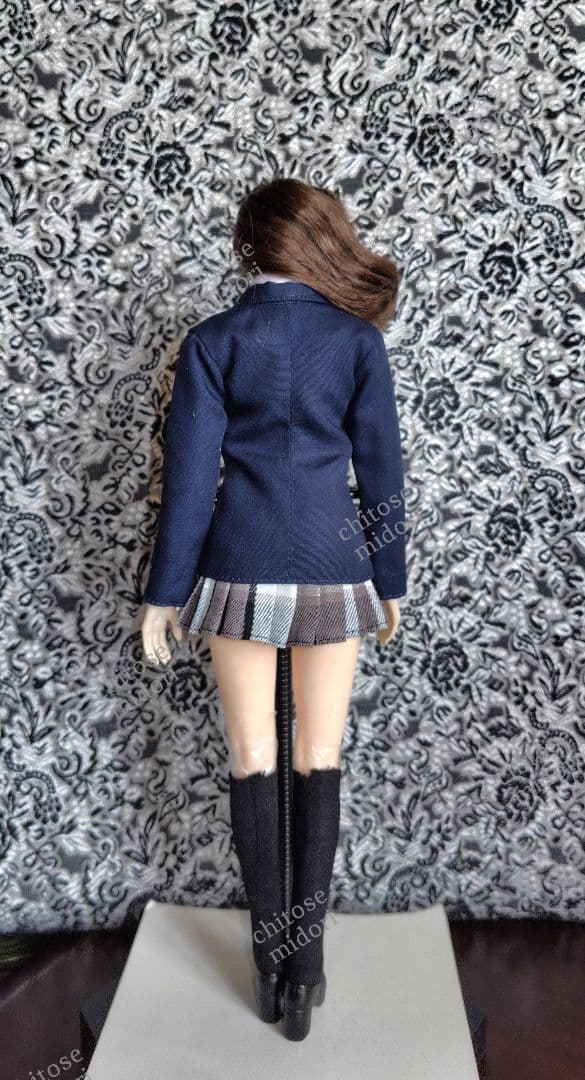 1/6フィギュア服　S07Cサイズ　Say What　濃紺+プリーツG