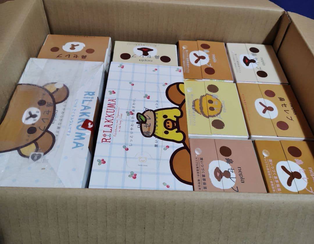 リラックマ　鼻セレブ　ティッシュ　Box14個　花粉