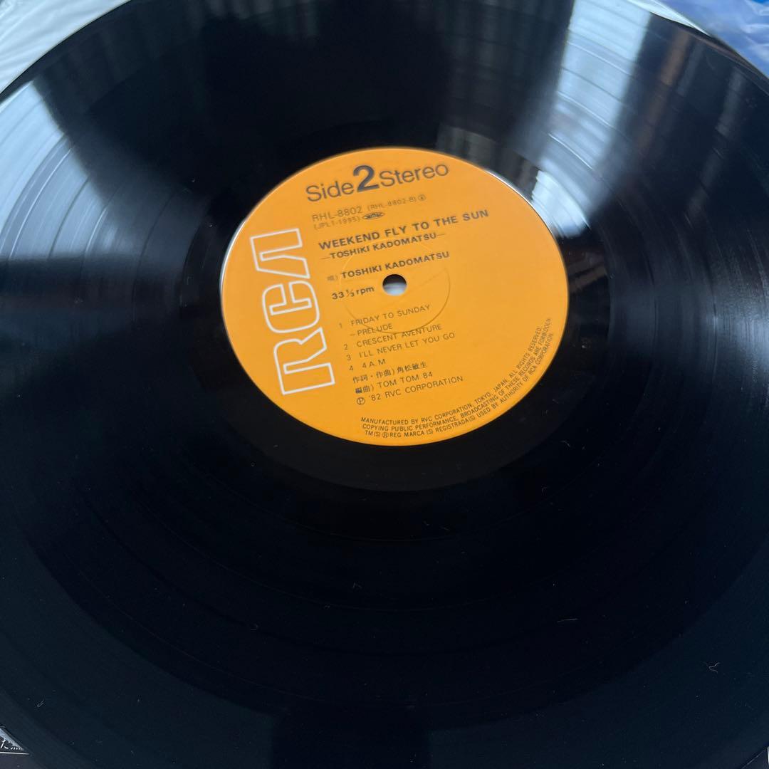 極美品 LP 帯付き 角松敏生/WEEKEND FLY TO THE SUN