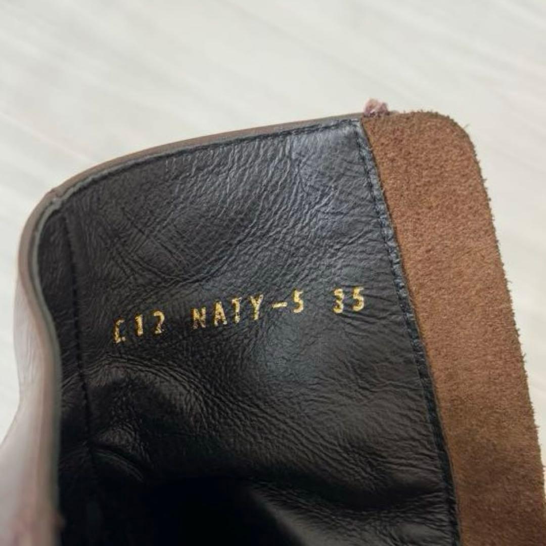 処分市‼️【UNTISHOLD】本革 スクエアトゥ ショートブーツ ダークブラウン
