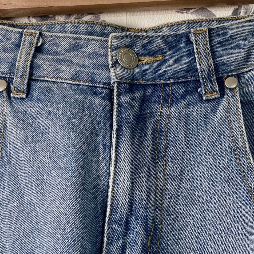 GreadyBrillianカーヴィーワイドデニムパンツ 36 美品