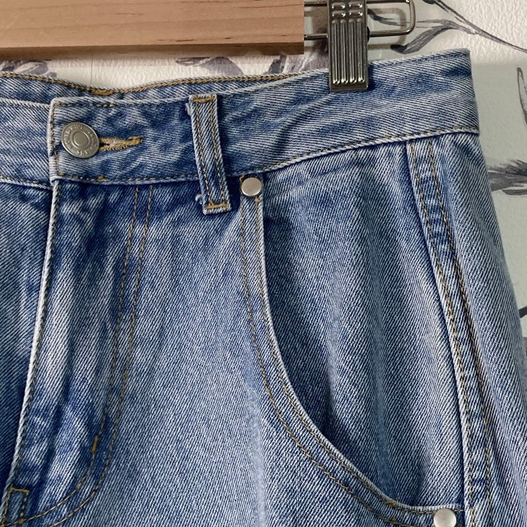 GreadyBrillianカーヴィーワイドデニムパンツ 36 美品