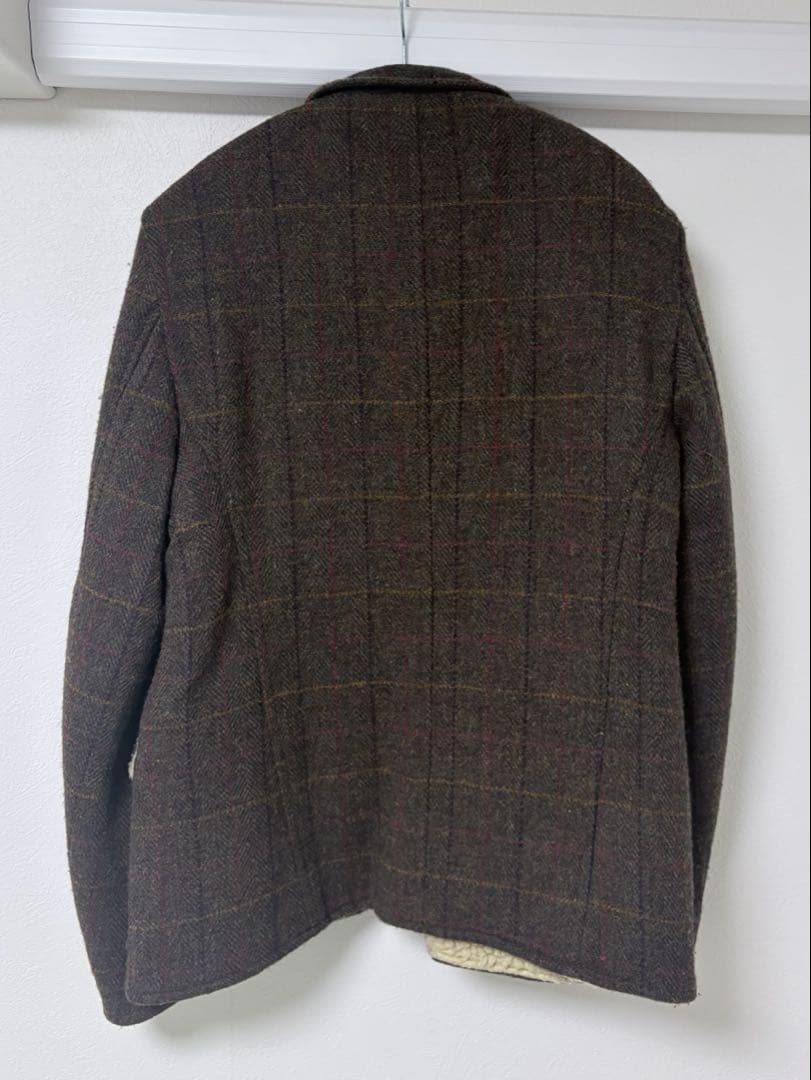 ウール混合 チェック柄 ジャケット　Harris Tweed