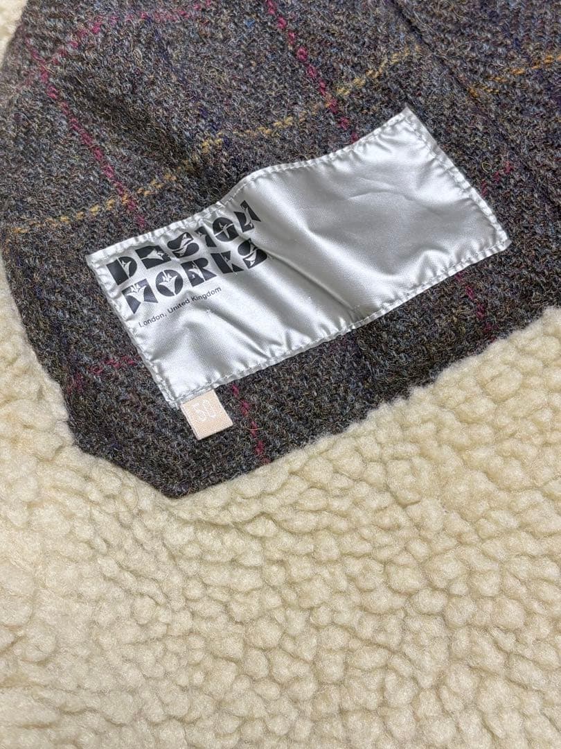 ウール混合 チェック柄 ジャケット　Harris Tweed
