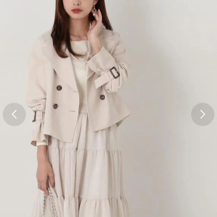 【新品タグ付き】PROPORTION ベーシックショートトレンチコート S