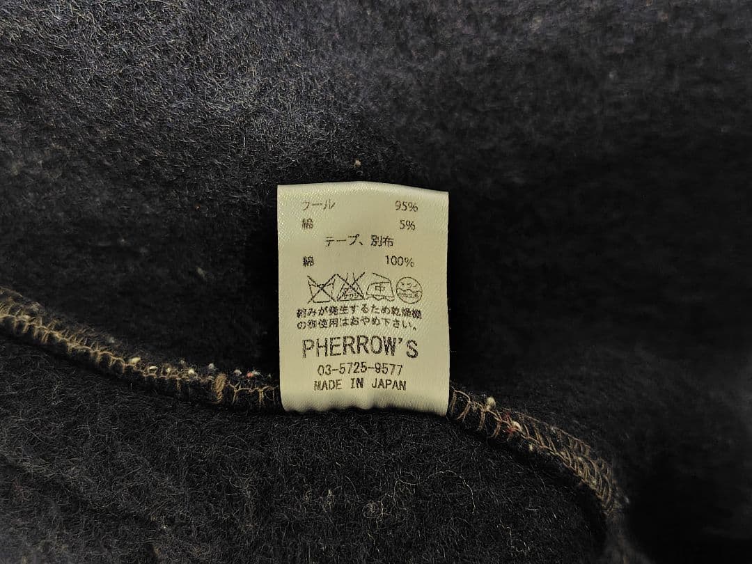 【美品】Pherrow's ビーチクロスベスト PWV2 ウールベスト アメカジ