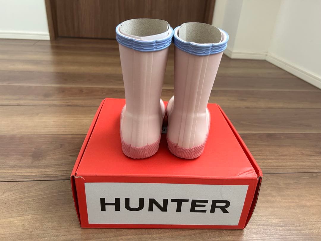 HUNTER キッズ用長靴 ピンク　US7