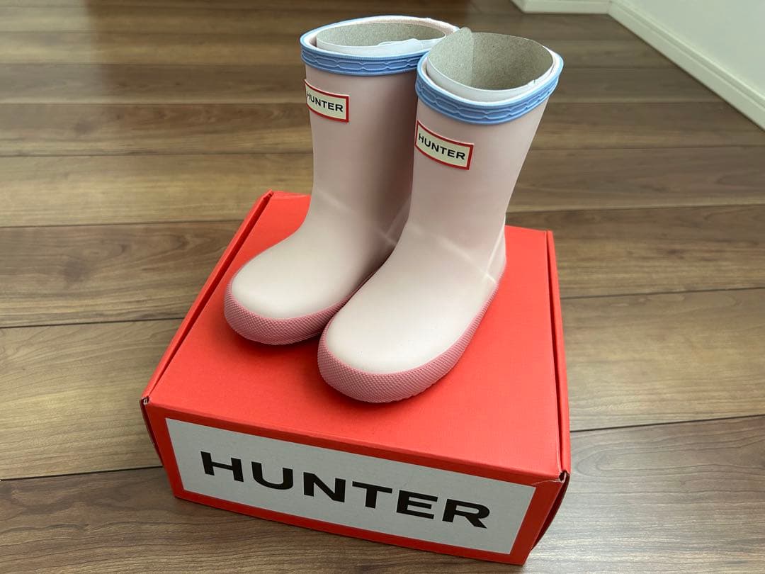 HUNTER キッズ用長靴 ピンク　US7