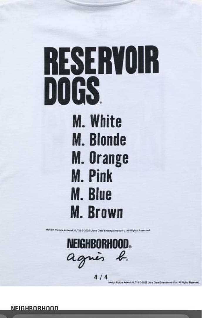 i.yNEIGHBORHOOD Tシャツ XL 新品レザボアドッグス