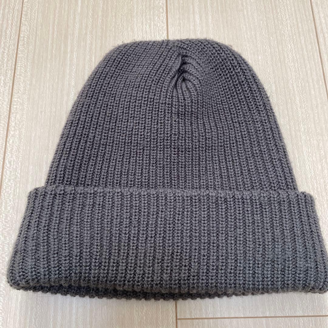 9O's VINTAGE ビーニー　オールドナイキ 刺繍グレー ニット