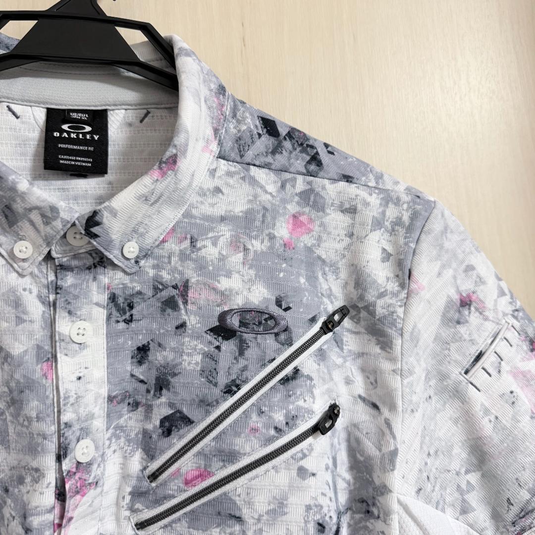 極美品 オークリー スカル アベレーションシャツ ポロシャツ ゴルフ メンズ