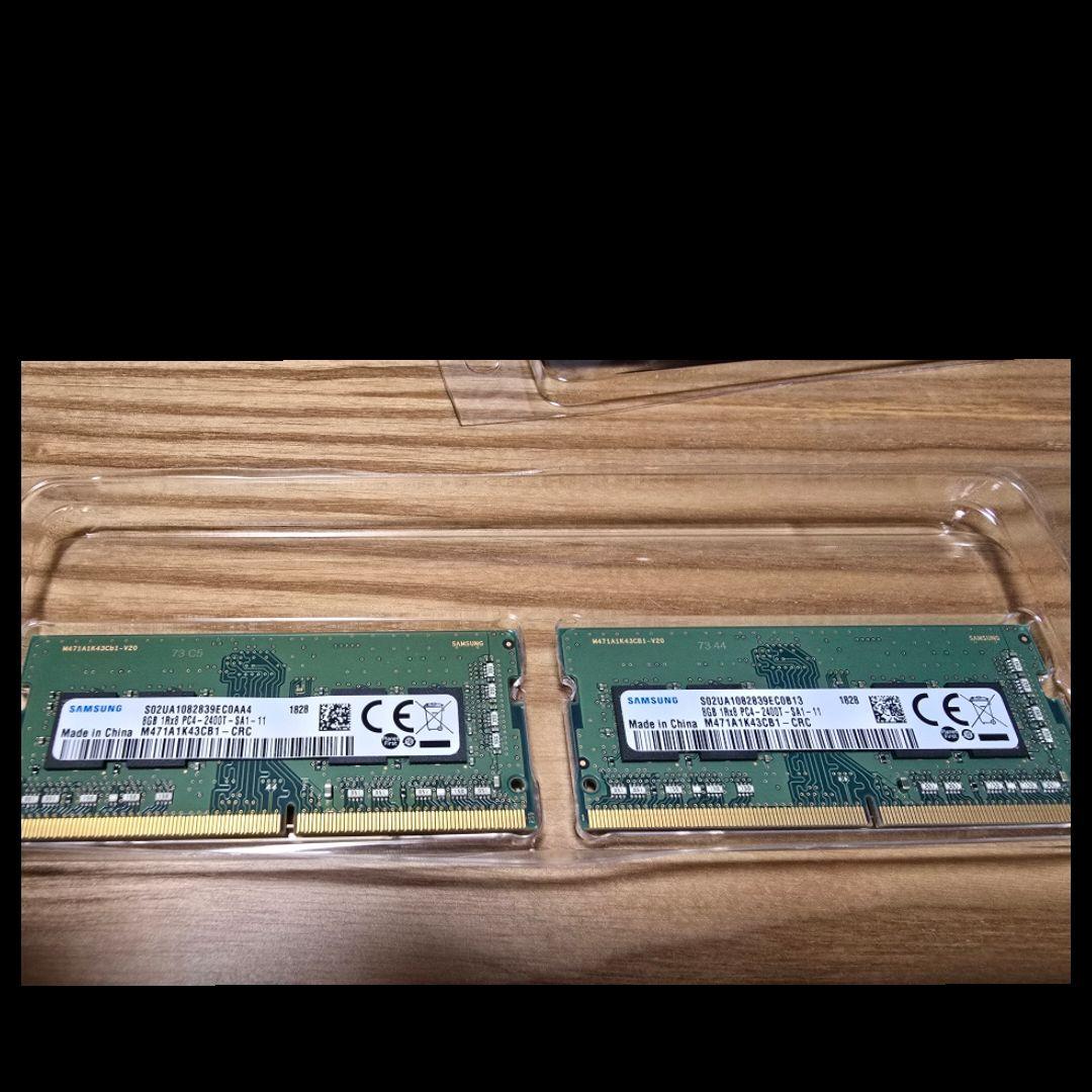 中古 DDR4メモリ(8GB×2枚)：M471A1K43CB1-CRC 16GB