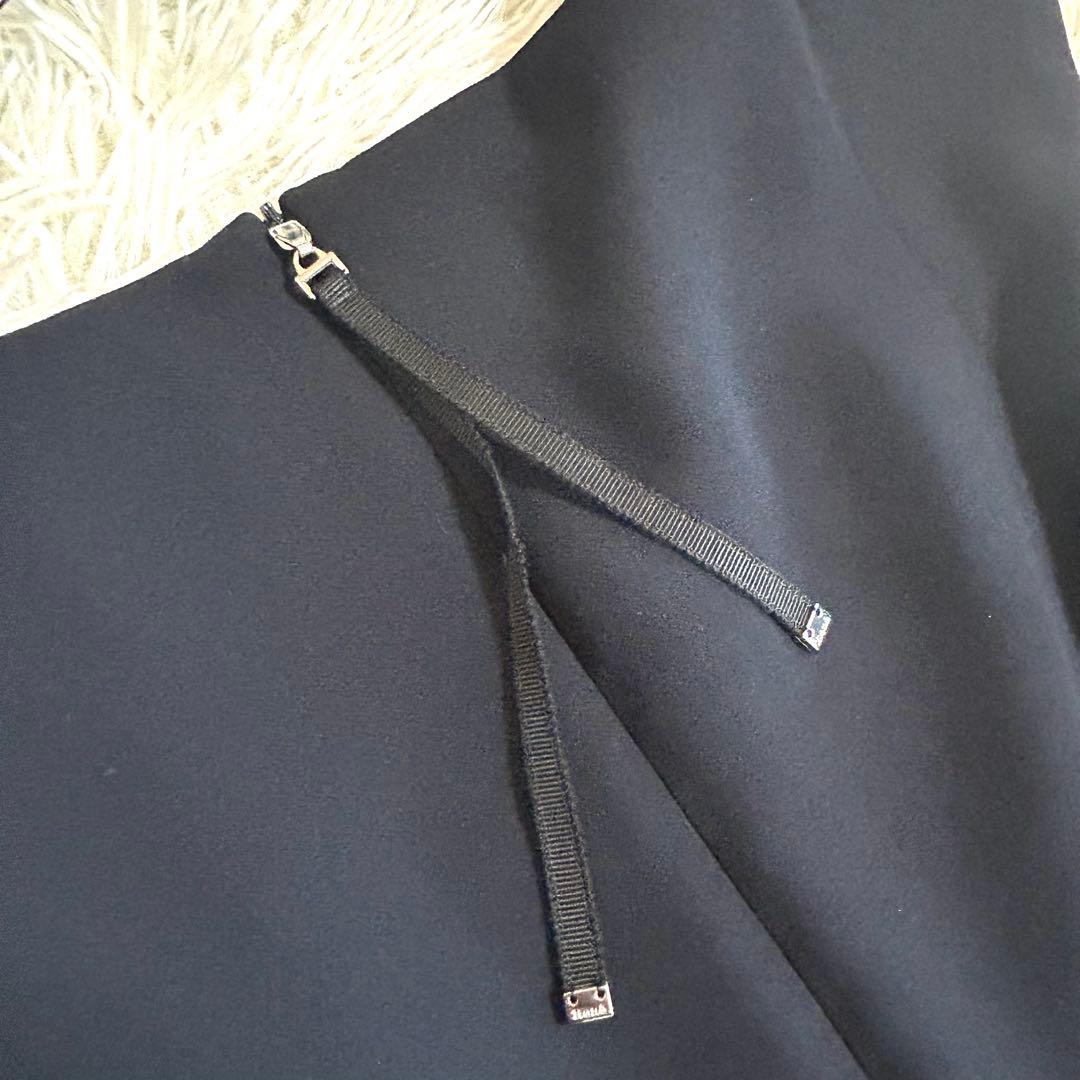 極美品✨ルネ フリル装飾 春夏に◎ノースリーブ ロングワンピース