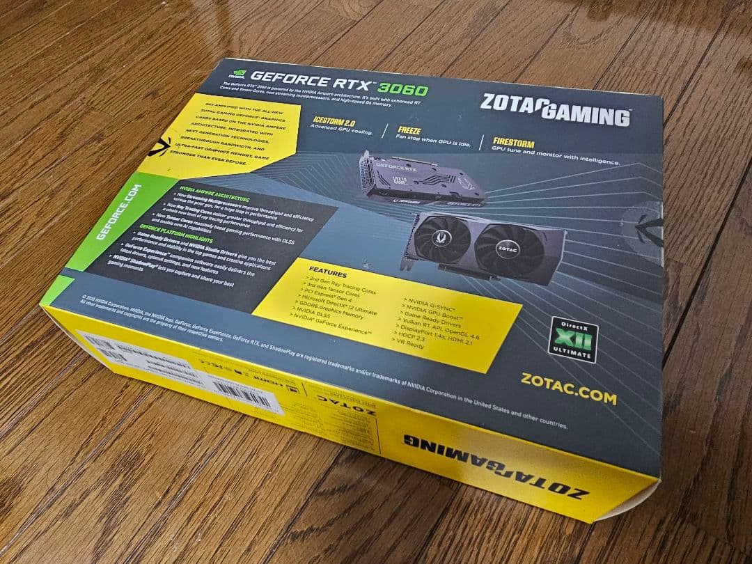 【中古】ZOTAC GEFORCE RTX 3060 TWIN EDGE OC