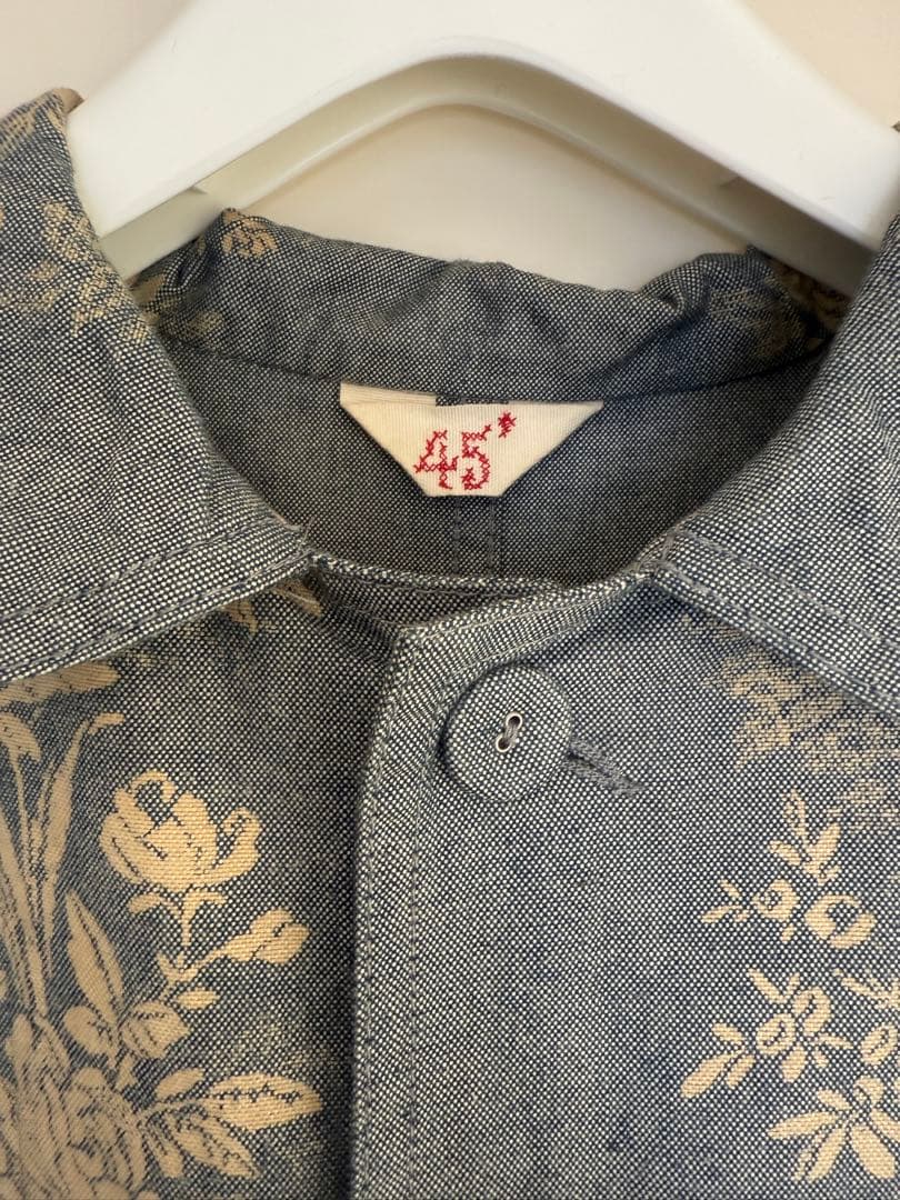 45R 花柄 スプリングロングコート