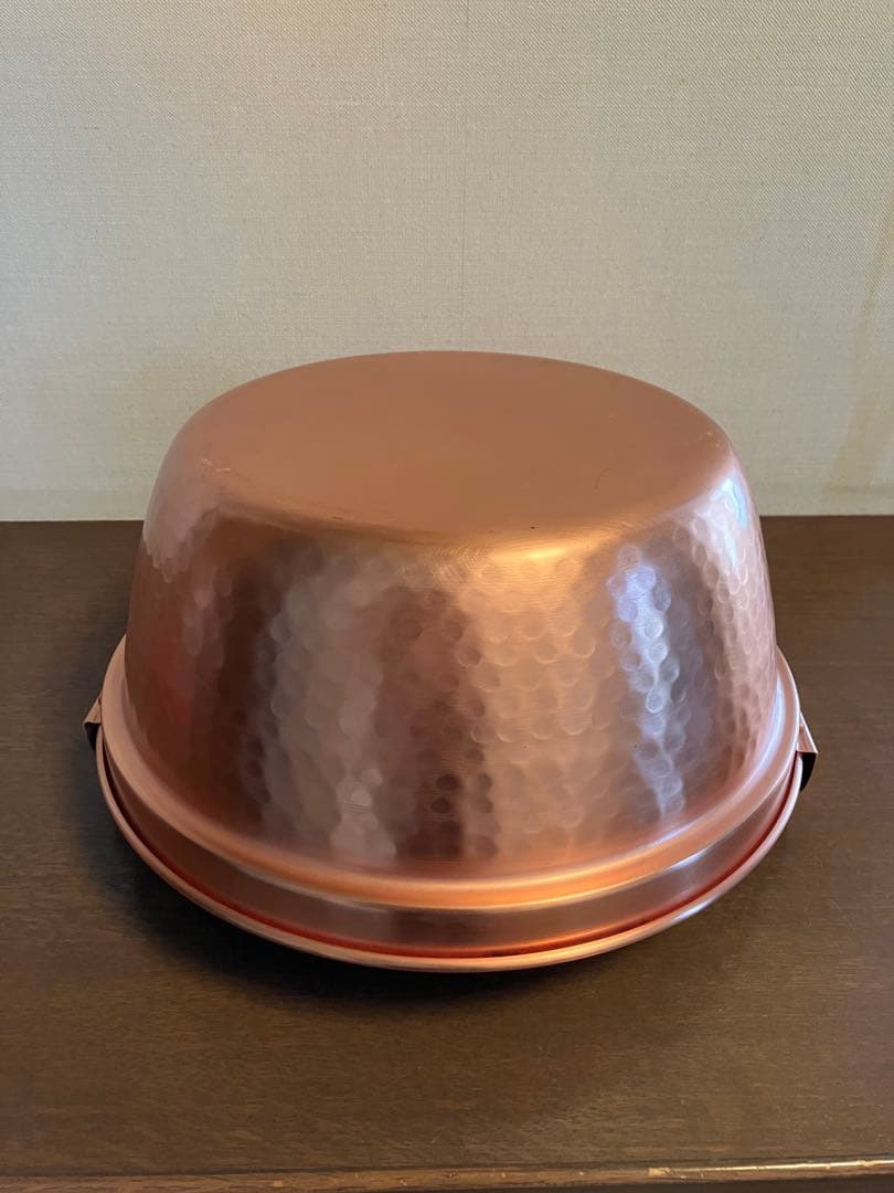 手付き銅鍋30センチ(木製蓋付)