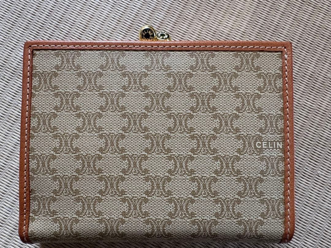 CELINE セリーヌ マカダム柄 二つ折り財布 ヴィンテージ ブラウン