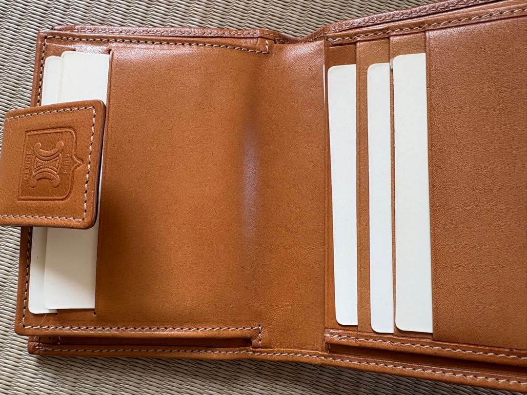 CELINE セリーヌ マカダム柄 二つ折り財布 ヴィンテージ ブラウン