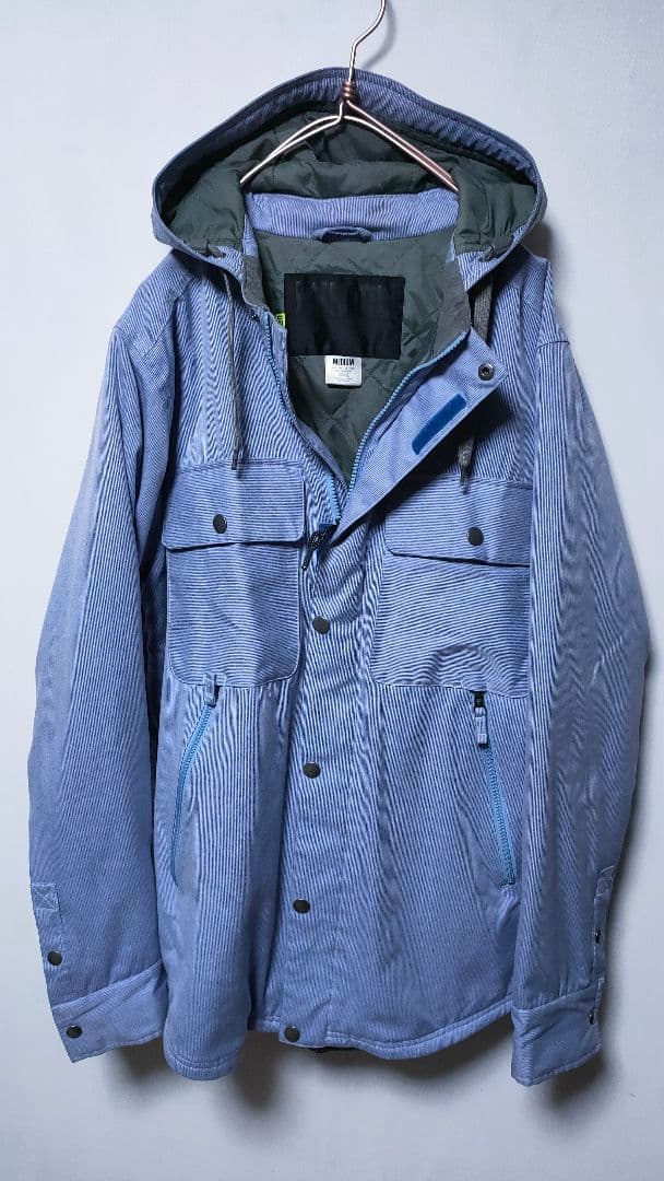 【BURTON バートン】スノーボードウェア メンズM 水色 コットンライク