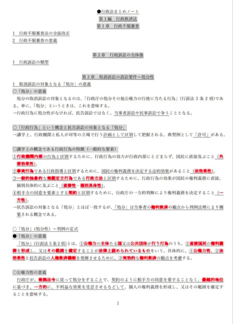 司法試験・予備試験 7科目 まとめノート3点セット(論証・最終・短答)