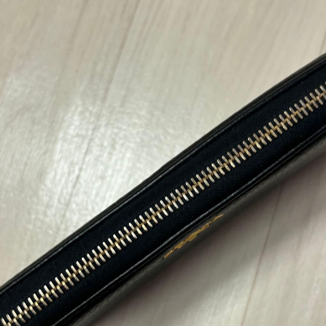 PRADA プラダ 長財布 財布 ファスナー サフィアーノ ブラック