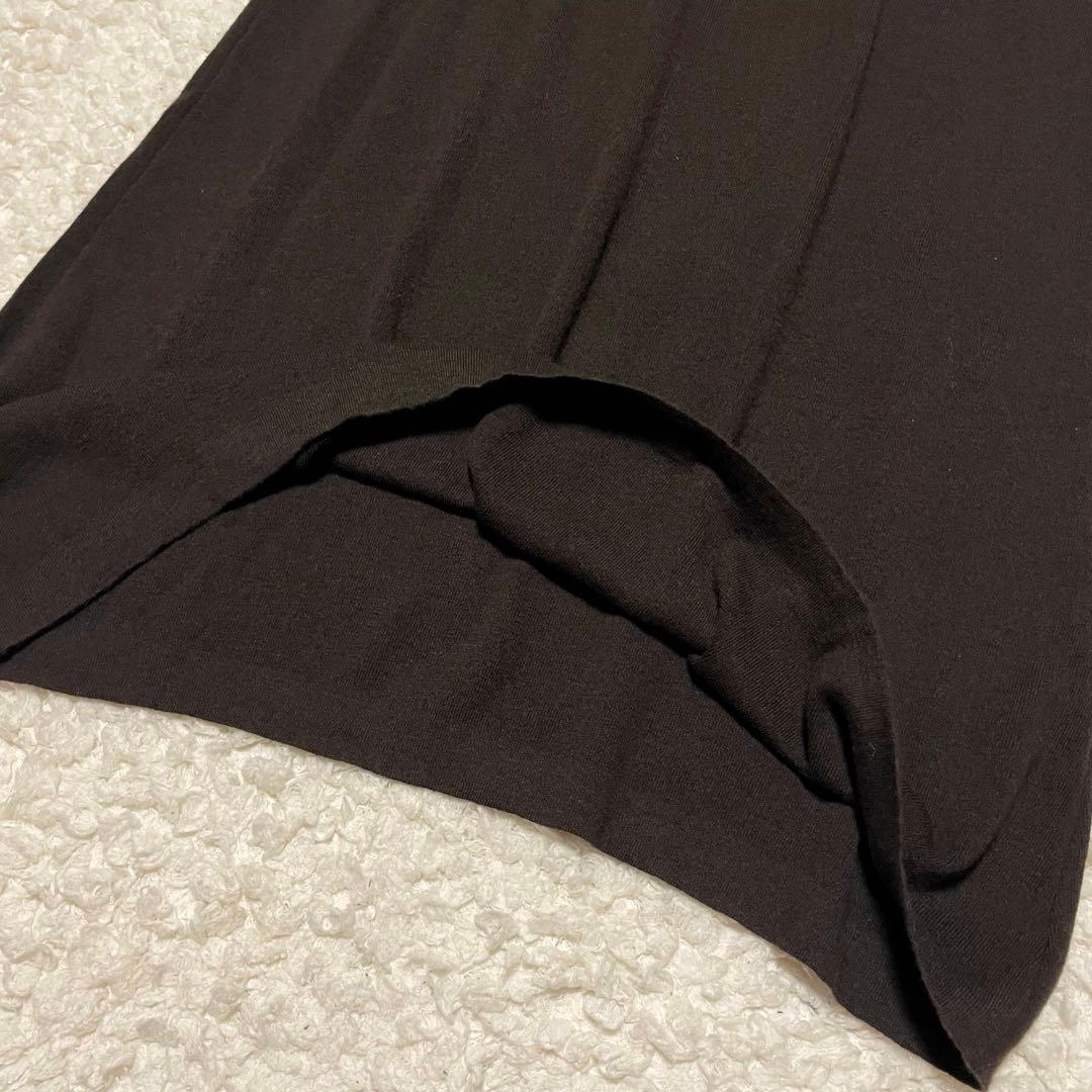 美品 ミズイロインドmizuiroind ハイネック ニットワンピース ブラウン