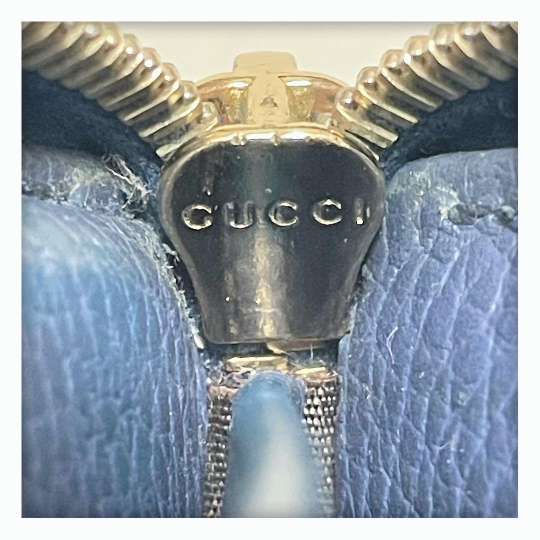 【ほおずき】 美品 GUCCI グッチ キャンバス 折り財布 ベージュ