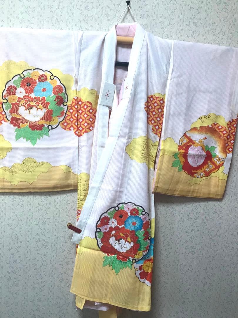 お宮参り着物　女の子　絽 夏の祝い着❤️長襦袢付き