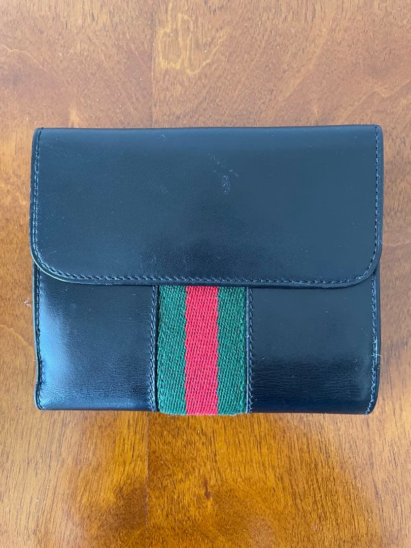 GUCCI オールドグッチ シェリーライン 二つ折り財布