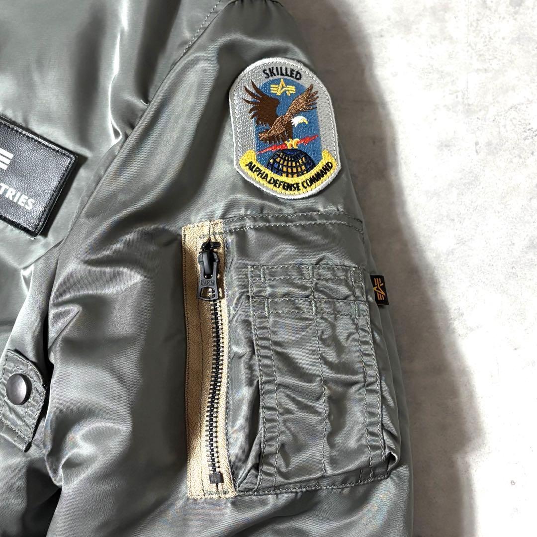 【極美品】 ALPHA アルファ MA-1 AIR CREW サイズXL