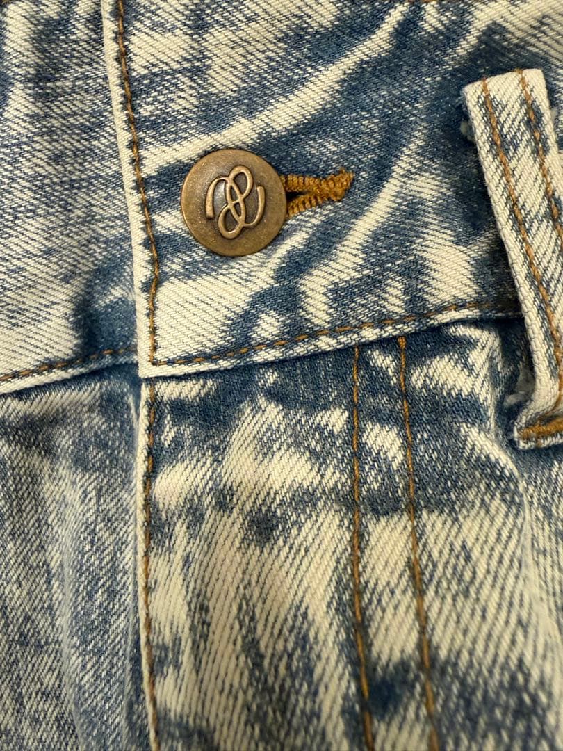 【Eaphi】WAVE DESIGN HIGH WAISTDENIM size1