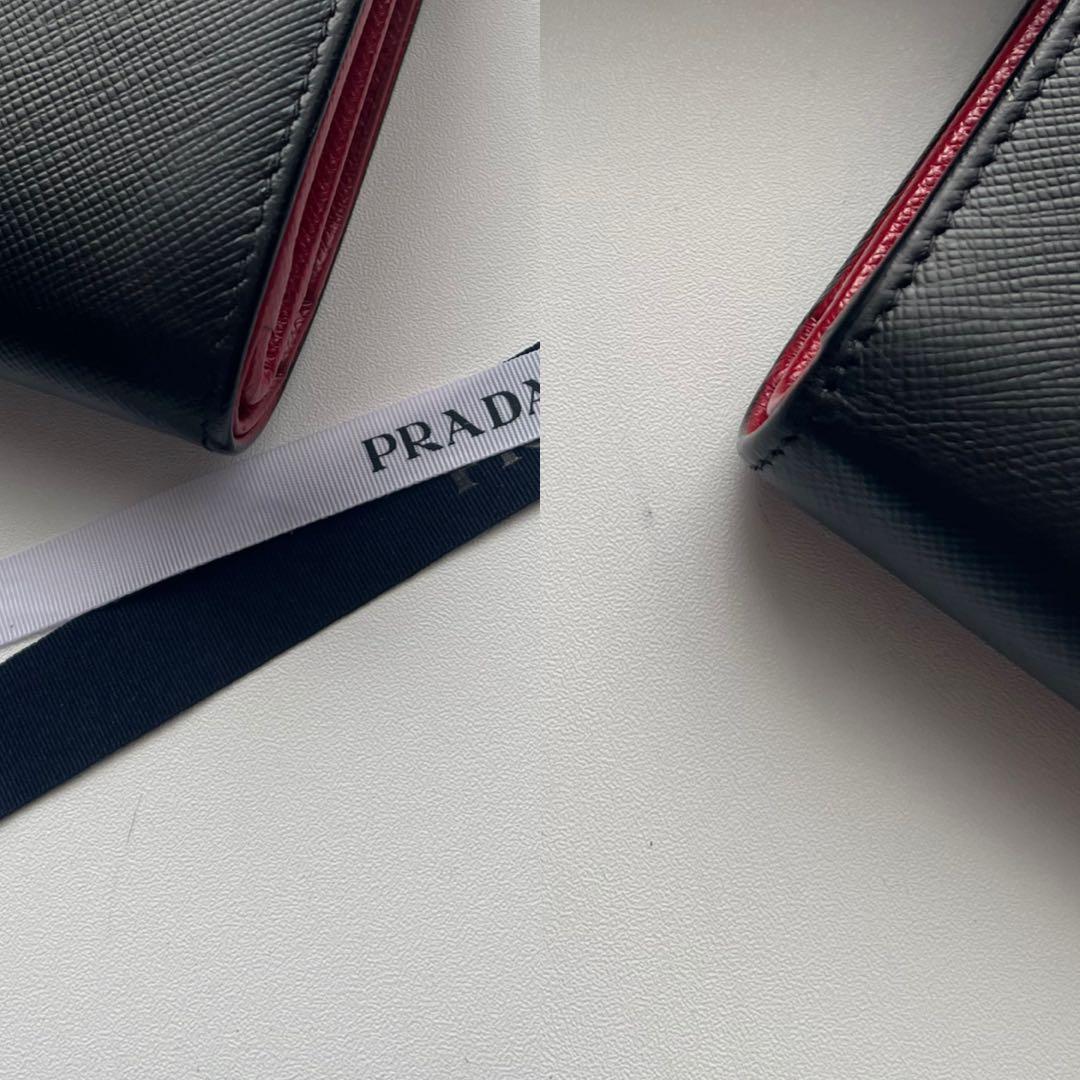218 極上美品 PRADA プラダ 2つ折り財布