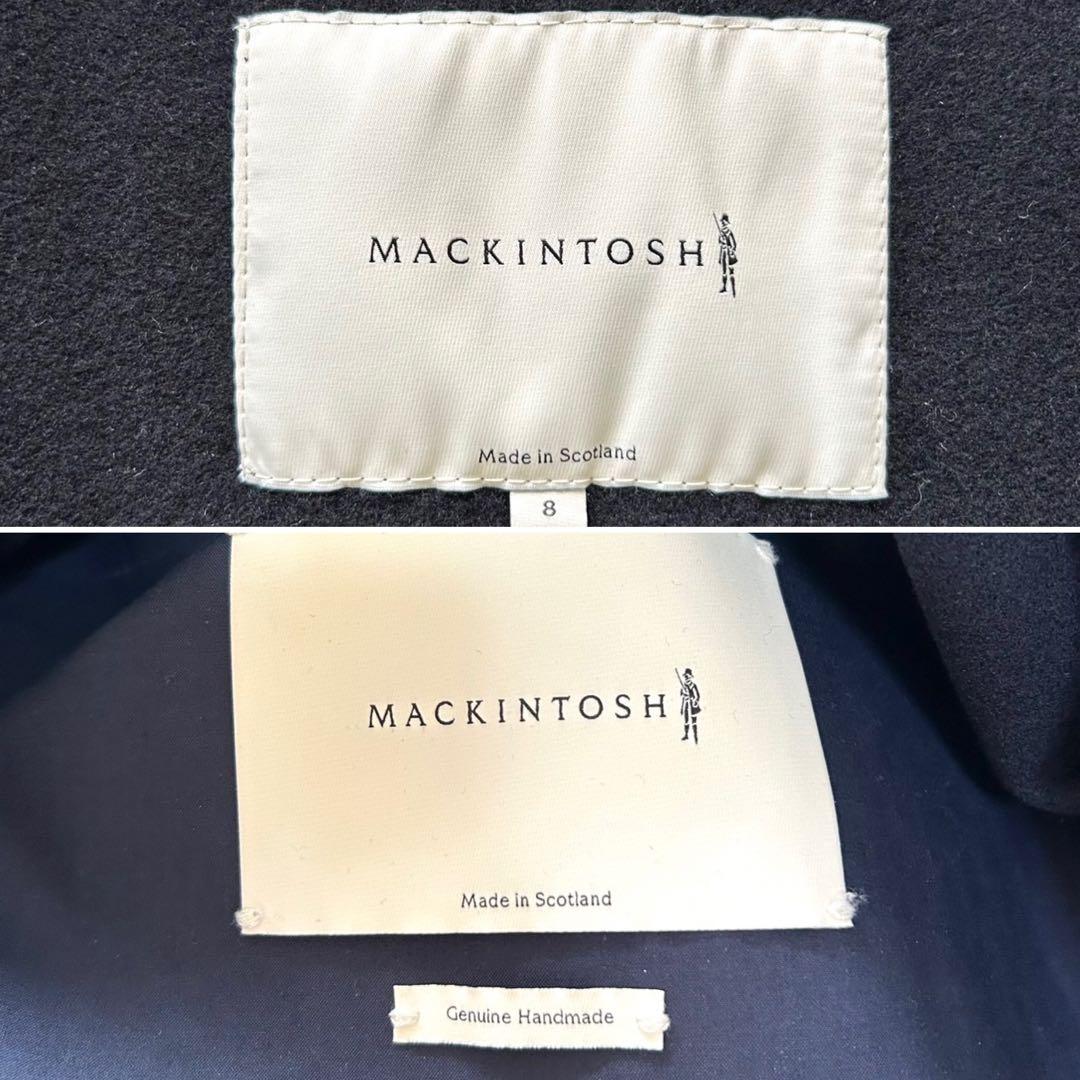 MACKINTOSH マッキントッシュ　ゴム引きコート　ロング　フード　紺色　M