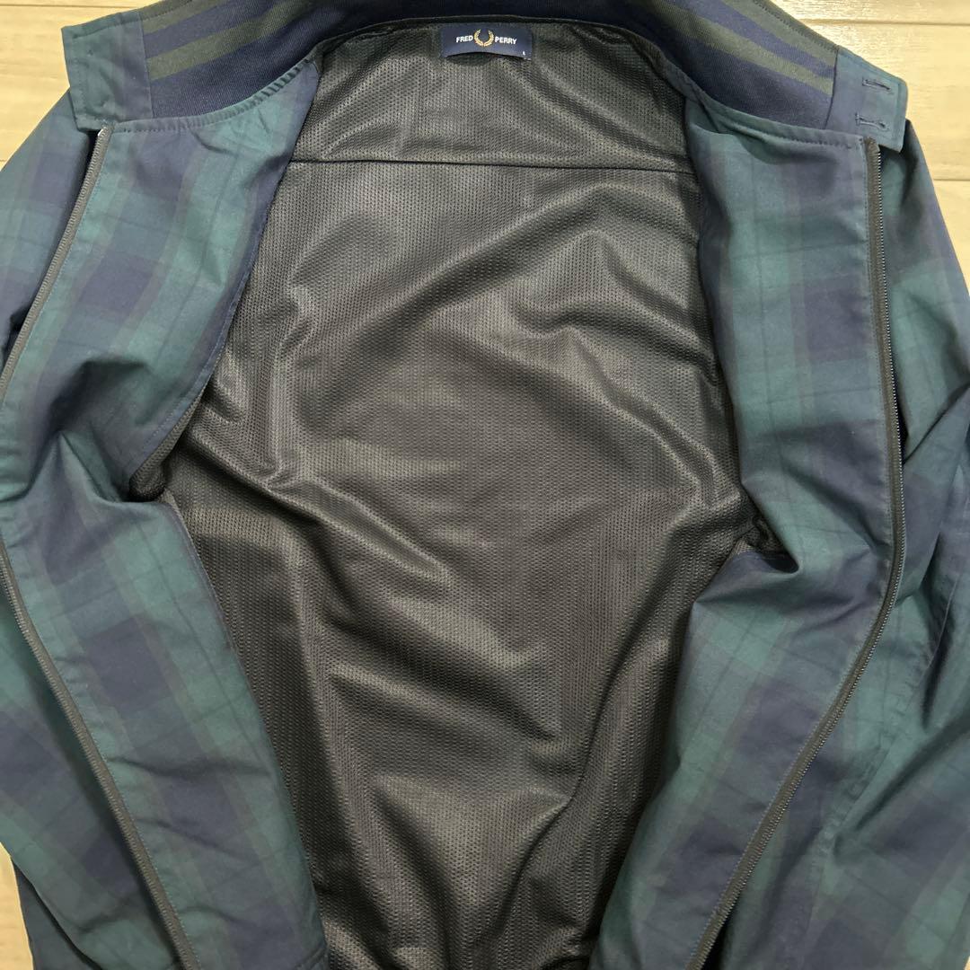 FRED PERRY×BEAMS / ハリントンジャケット ブラックウォッチ L