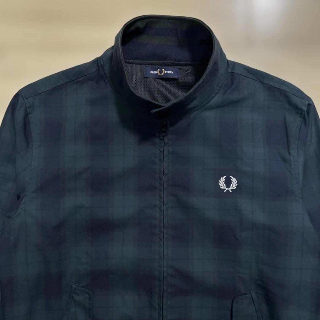 FRED PERRY×BEAMS / ハリントンジャケット ブラックウォッチ L
