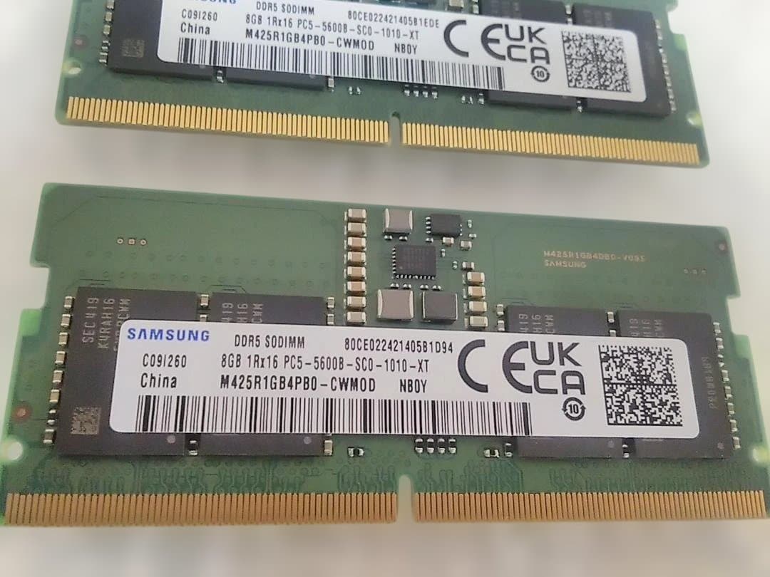 星*海様 hp機＞SAMSUNG SODIMM DDR5-5600 8GB×2枚