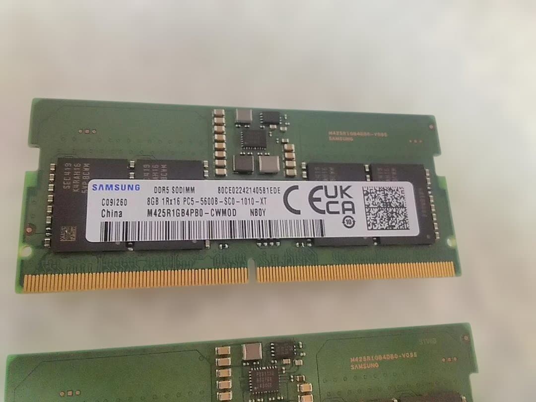 星*海様 hp機＞SAMSUNG SODIMM DDR5-5600 8GB×2枚