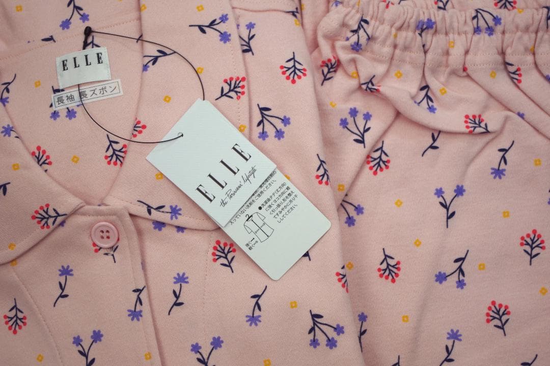 【新品】エルELLE　秋冬物厚手スムース パジャマ（L)
