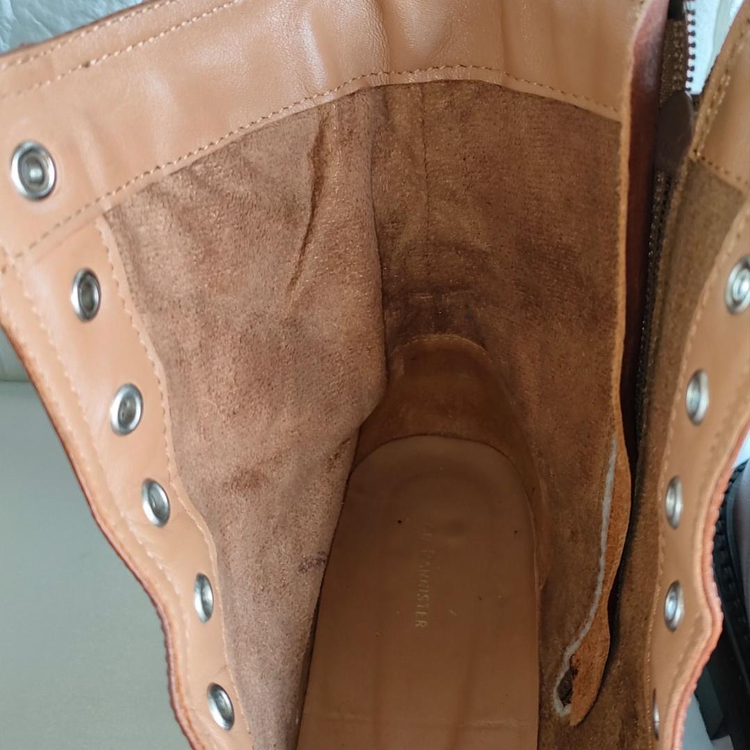 Au BANNISTER　ブーツ　レースアップブーツ　編みあげブーツ　24cm
