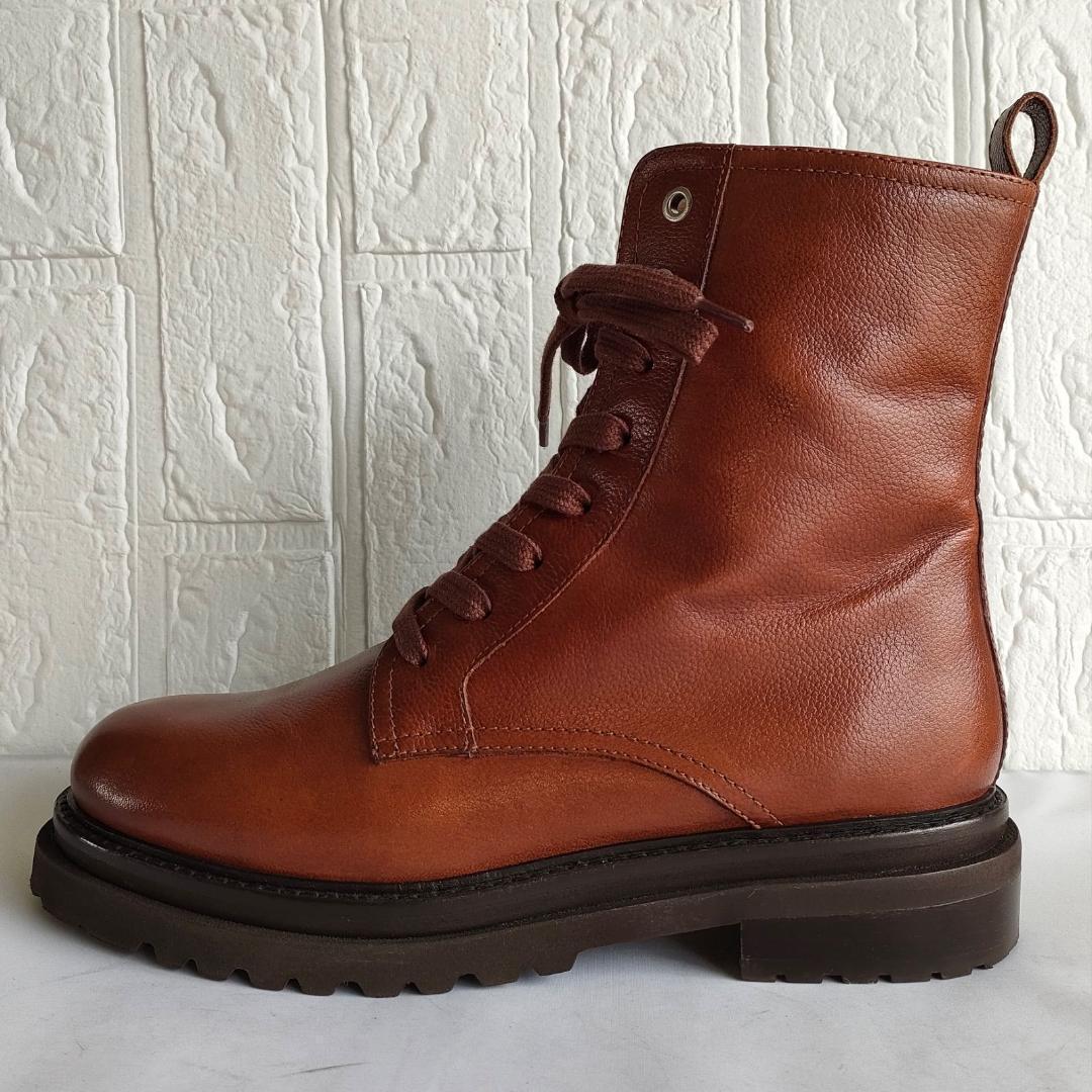 Au BANNISTER　ブーツ　レースアップブーツ　編みあげブーツ　24cm