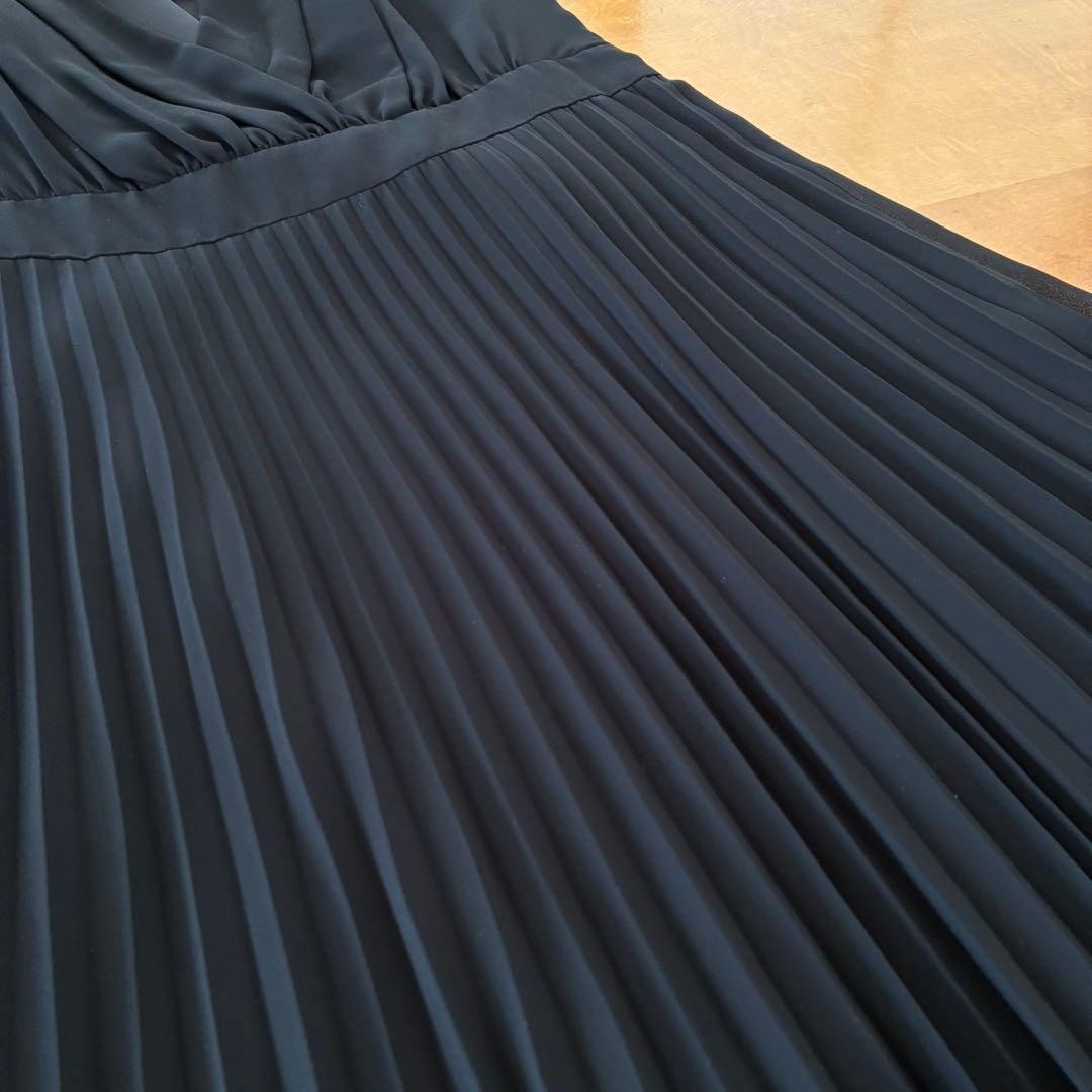 Reflect新品✨ブラックシフォンプリーツセレモニーワンピース卒業式入学式